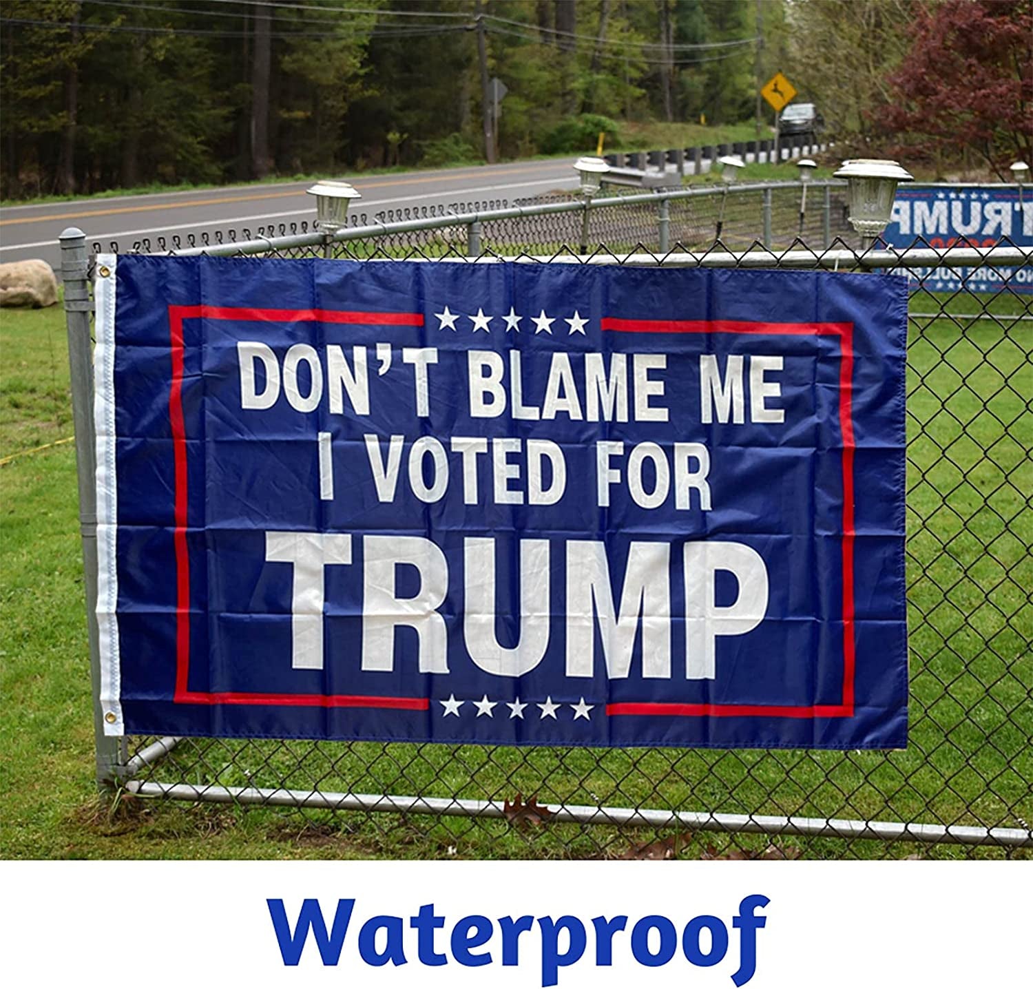 Don'T Blame Me I Voted for Trump Flag - Trump 2024 Flag, Re-Elect Trump Flag 2024 with Brass Grommets Patriotic Outdoor Indoor Decoration Banner, 3X5 Ft