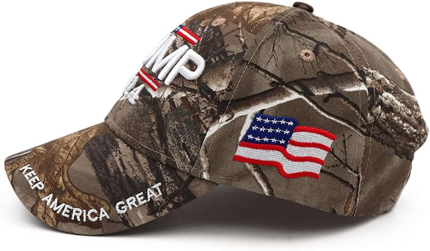 Trump 2024 Hat Donald Trump Hat 2024 MAGA Keep America Great Hat Camo USA Embroidered Adjustable Baseball Cap