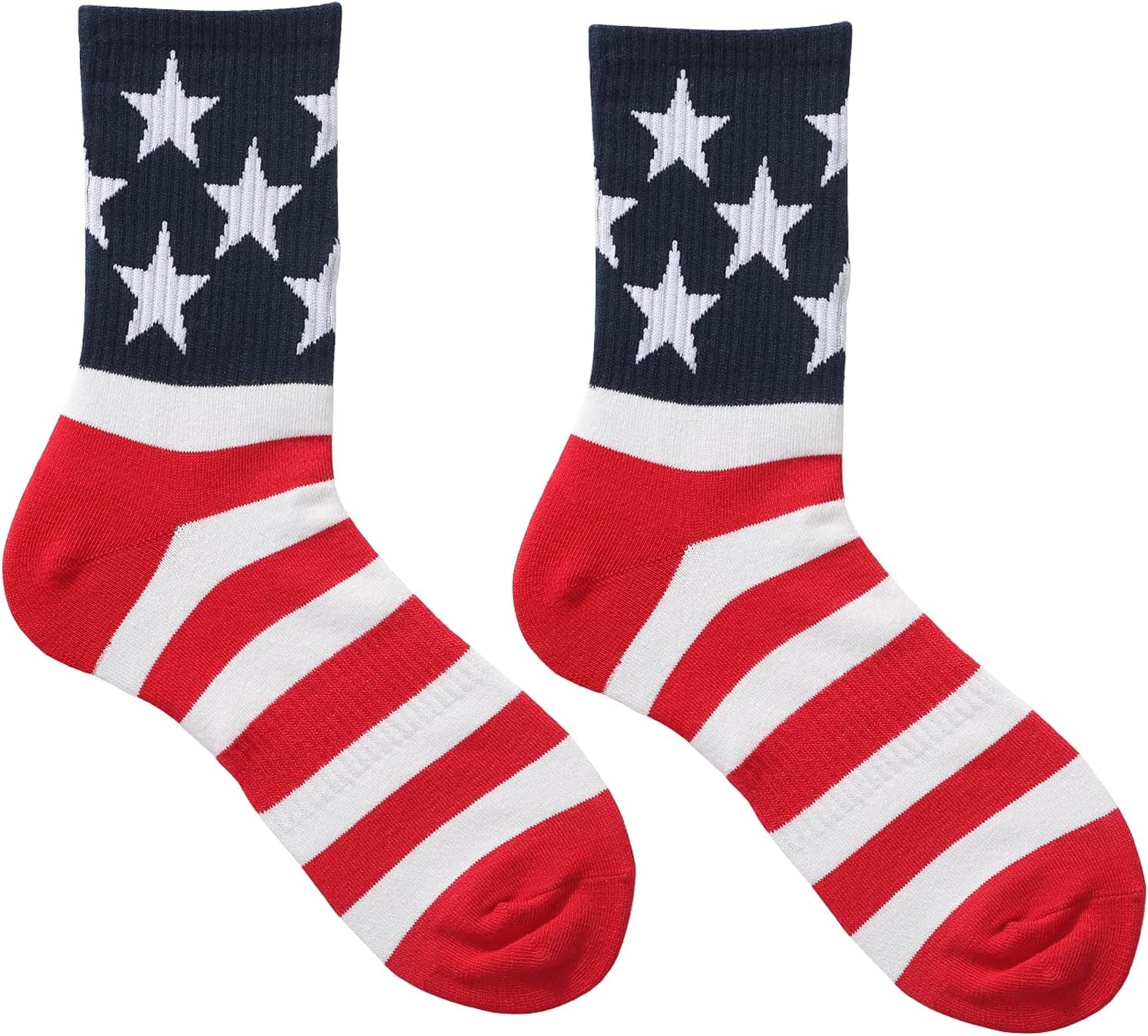 USA American Flag Socks Patriotic Crew Sock for Men Striped Stars Sock Gift