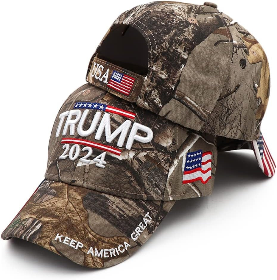 Trump 2024 Hat Donald Trump Hat 2024 MAGA Keep America Great Hat Camo USA Embroidered Adjustable Baseball Cap