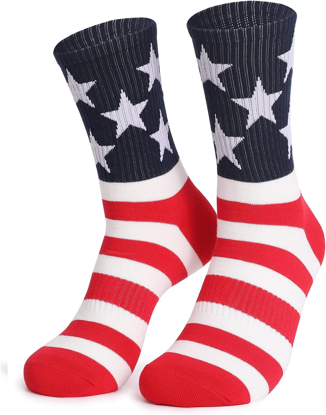 USA American Flag Socks Patriotic Crew Sock for Men Striped Stars Sock Gift