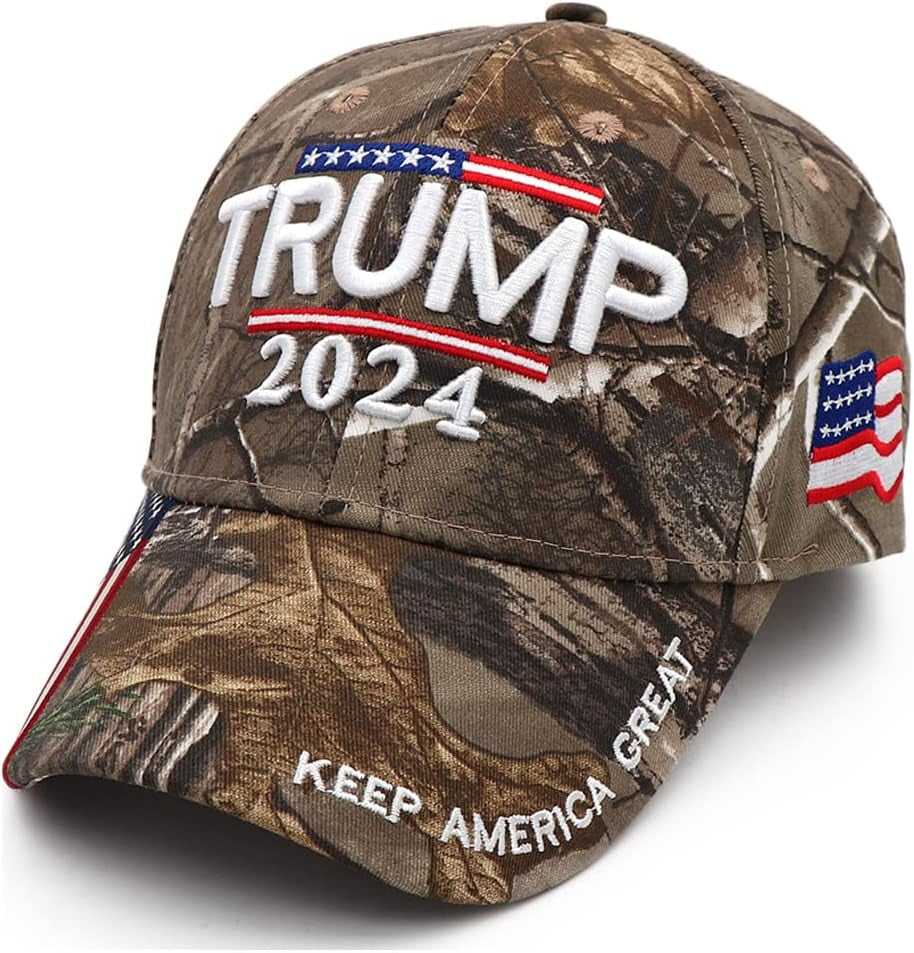 Trump 2024 Hat Donald Trump Hat 2024 MAGA Keep America Great Hat Camo USA Embroidered Adjustable Baseball Cap