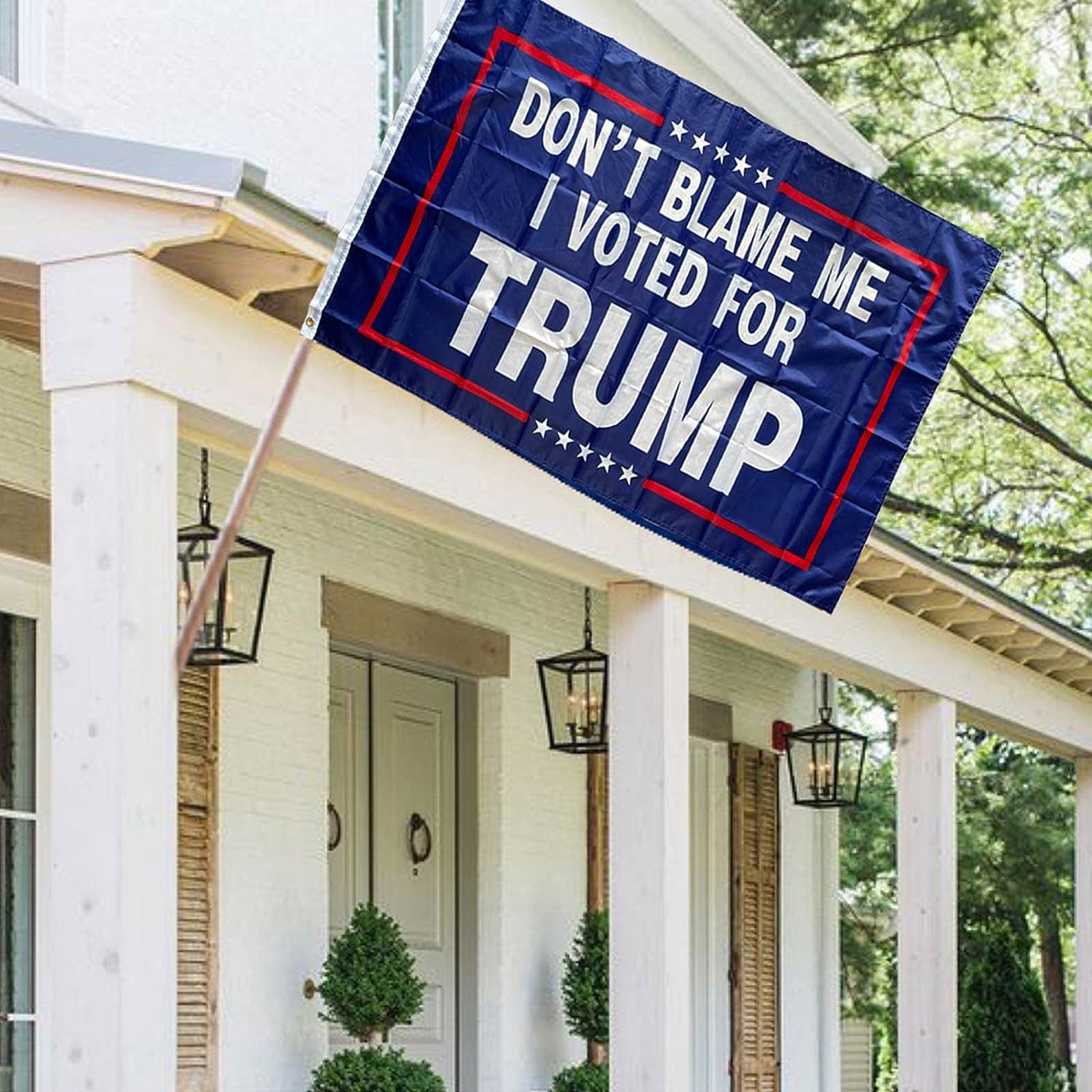 Don'T Blame Me I Voted for Trump Flag - Trump 2024 Flag, Re-Elect Trump Flag 2024 with Brass Grommets Patriotic Outdoor Indoor Decoration Banner, 3X5 Ft