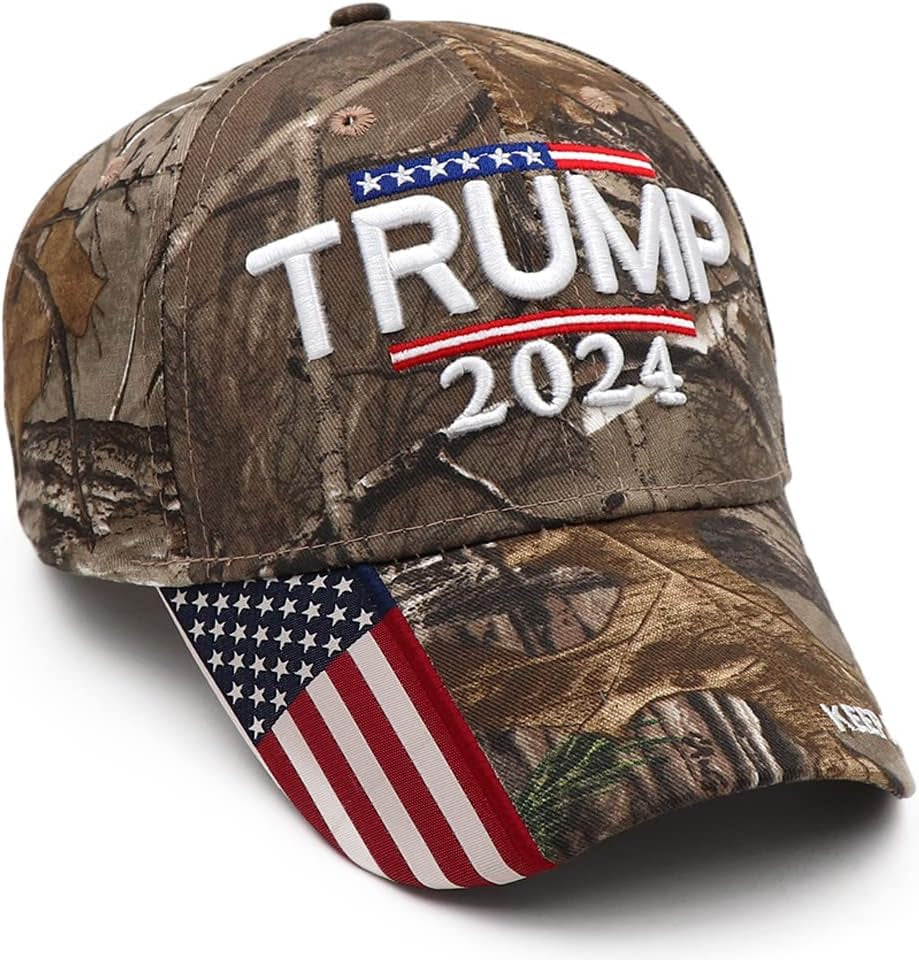 Trump 2024 Hat Donald Trump Hat 2024 MAGA Keep America Great Hat Camo USA Embroidered Adjustable Baseball Cap