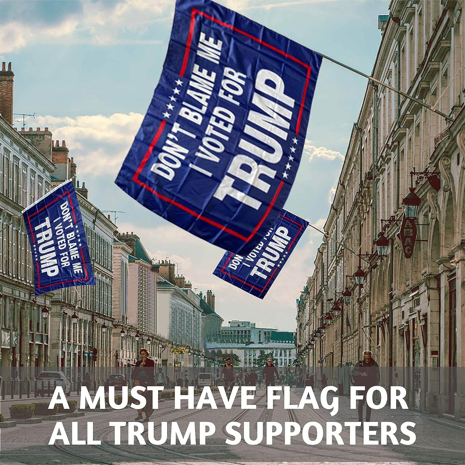 Don'T Blame Me I Voted for Trump Flag - Trump 2024 Flag, Re-Elect Trump Flag 2024 with Brass Grommets Patriotic Outdoor Indoor Decoration Banner, 3X5 Ft